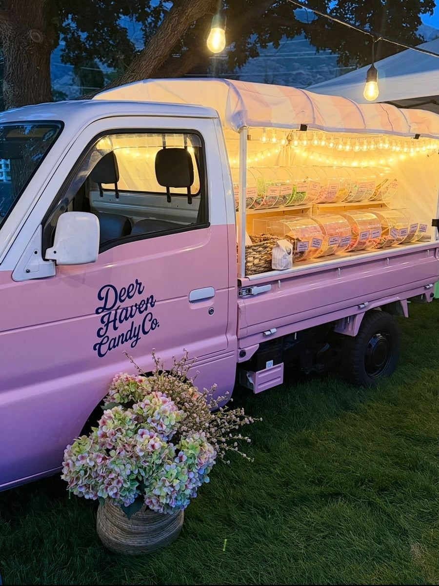 Candy truck at a wedding reception
